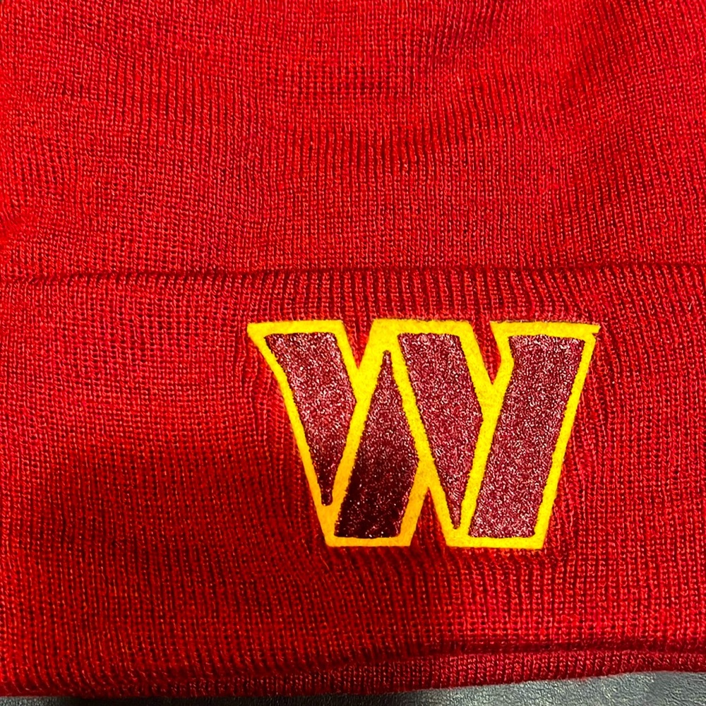 Burgundy & Gold yKnit Washington Commanders Beanie.